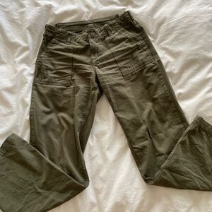 brandy melville low rise green cargo pants